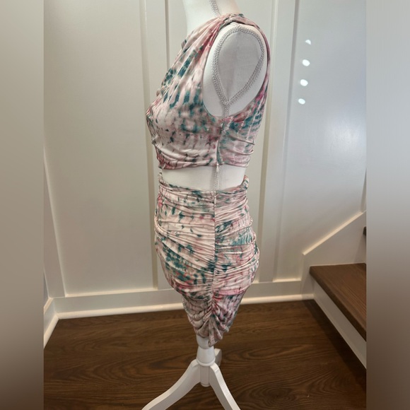 Zara Printed Cut Out Mini Dress - Picture 3 of 6